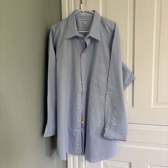 Paul Fredrick Other - Paul Fredrick Dress Shirt Mens Size 19-36 Two Ply Cotton Pinpoint Oxford